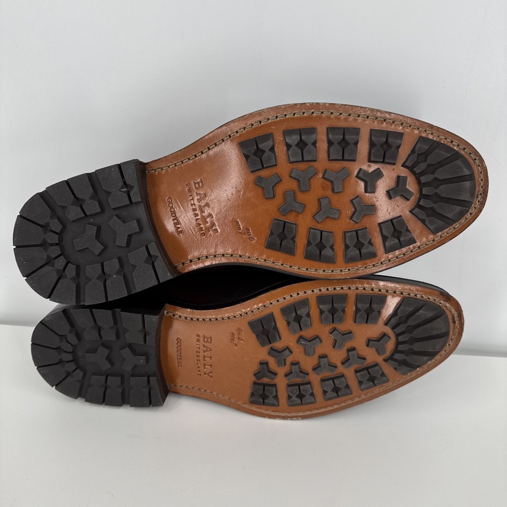 Bally Of Switzerland Injected-Sole Oxford US 7D Dark Brown Leather Cap Toe - Picture 8 of 11